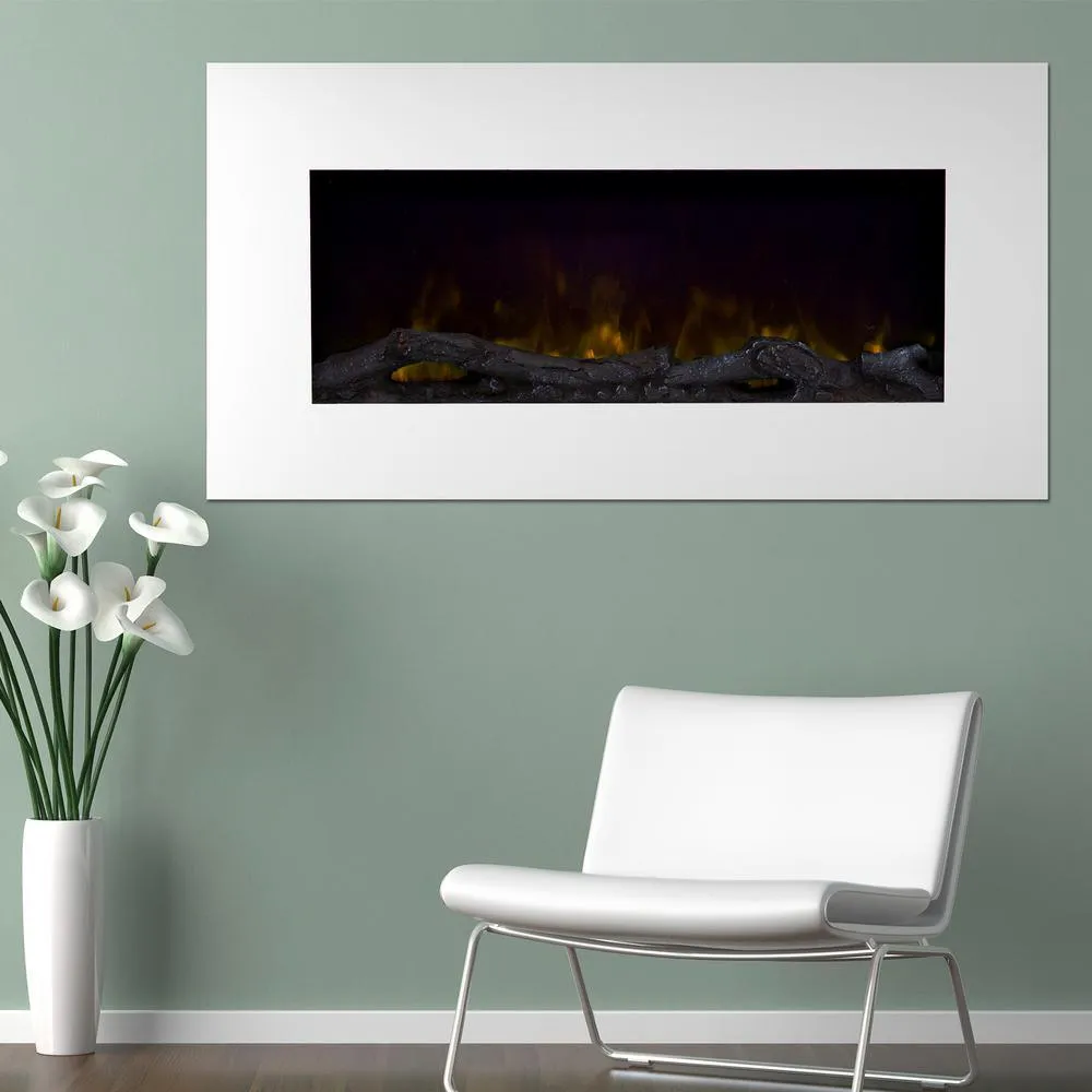 36 in. Color Changing LED Electric Fireplace in White
