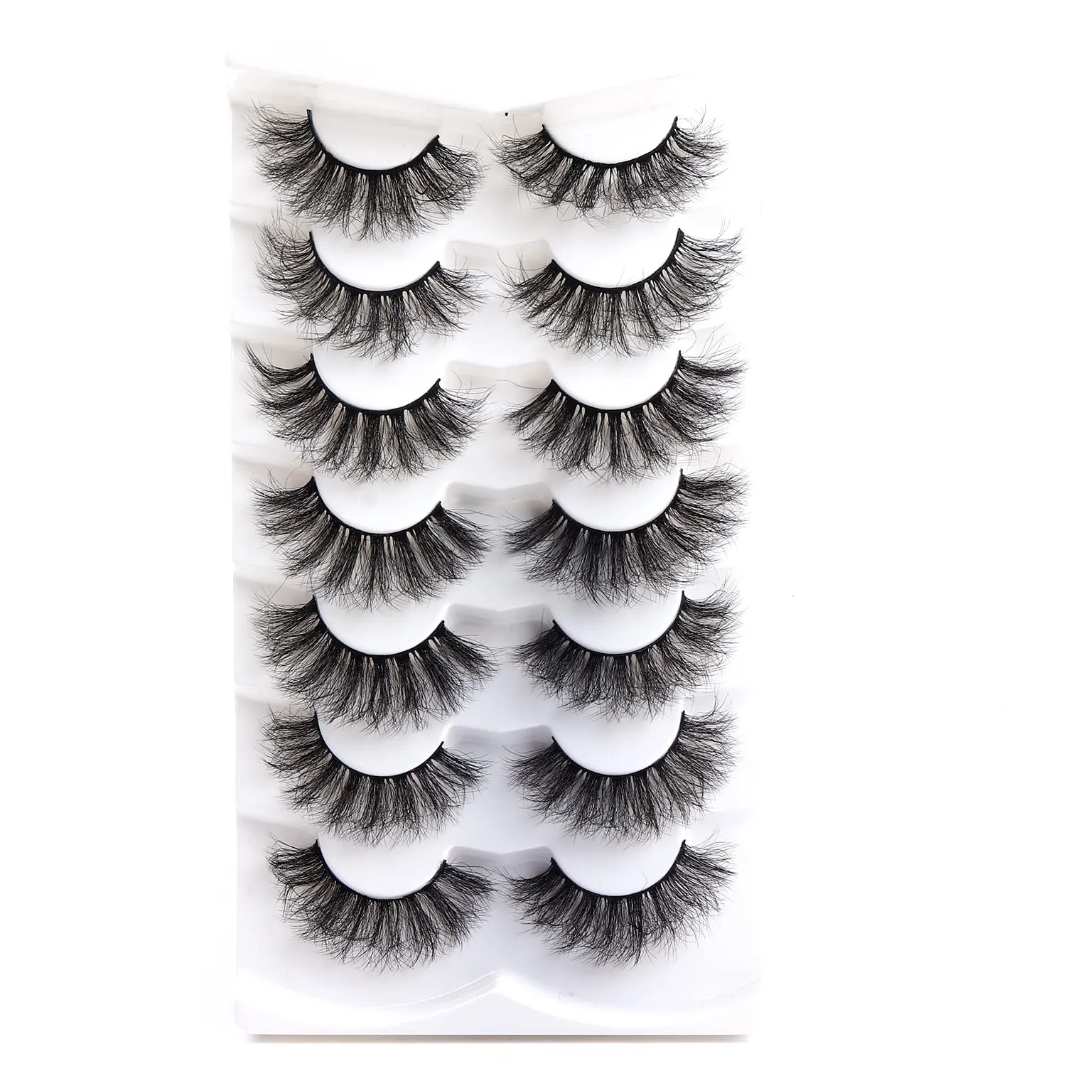 3D Faux Mink Lashes Fluffy 100% Handmade fluffy false eyalshes Reusable Lashes 7 Pairs Serendipity Life P5, 1.0 Count