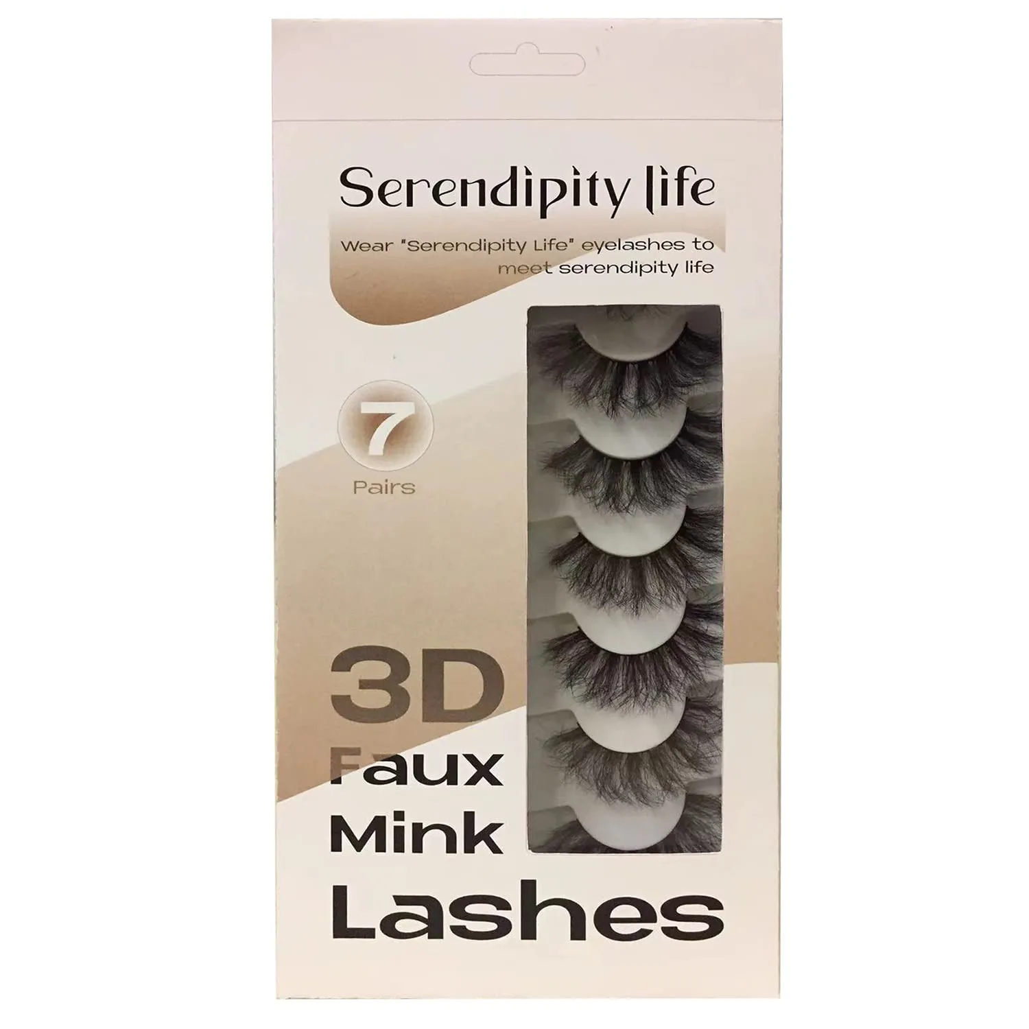 3D Faux Mink Lashes Fluffy 100% Handmade fluffy false eyalshes Reusable Lashes 7 Pairs Serendipity Life P5, 1.0 Count