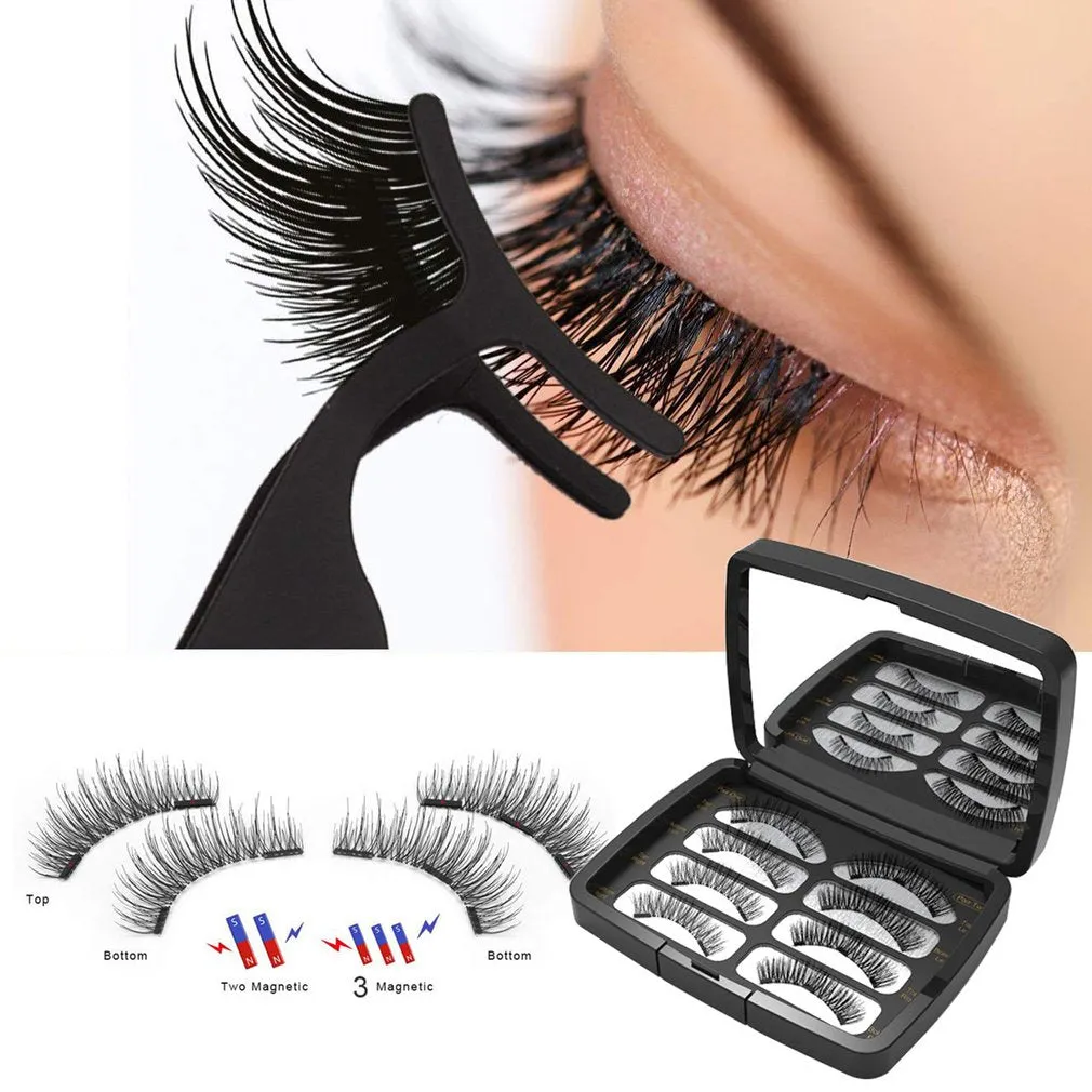 3D Magnet False Eyelashes Fake Eyelash Natural Thick Eye Lashes