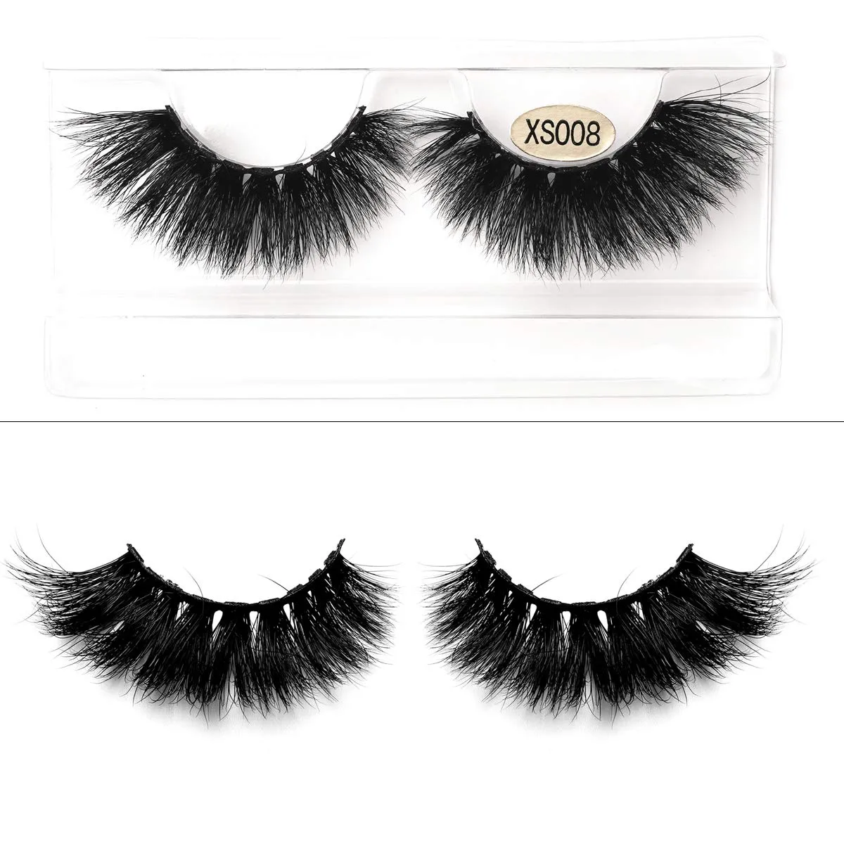 3D Mink Eyelashes 25mm Mink Lashes Fluffy Volume Eyelashes viEYEve 100% Handmade Real Siberian Mink Lashes Dramatic Full Strip False Lashes for Women 1 Pair