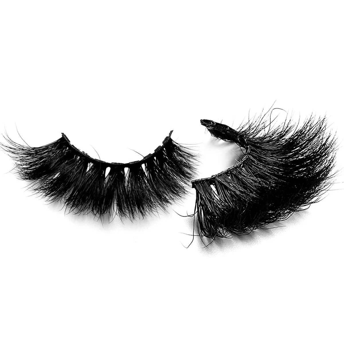 3D Mink Eyelashes 25mm Mink Lashes Fluffy Volume Eyelashes viEYEve 100% Handmade Real Siberian Mink Lashes Dramatic Full Strip False Lashes for Women 1 Pair