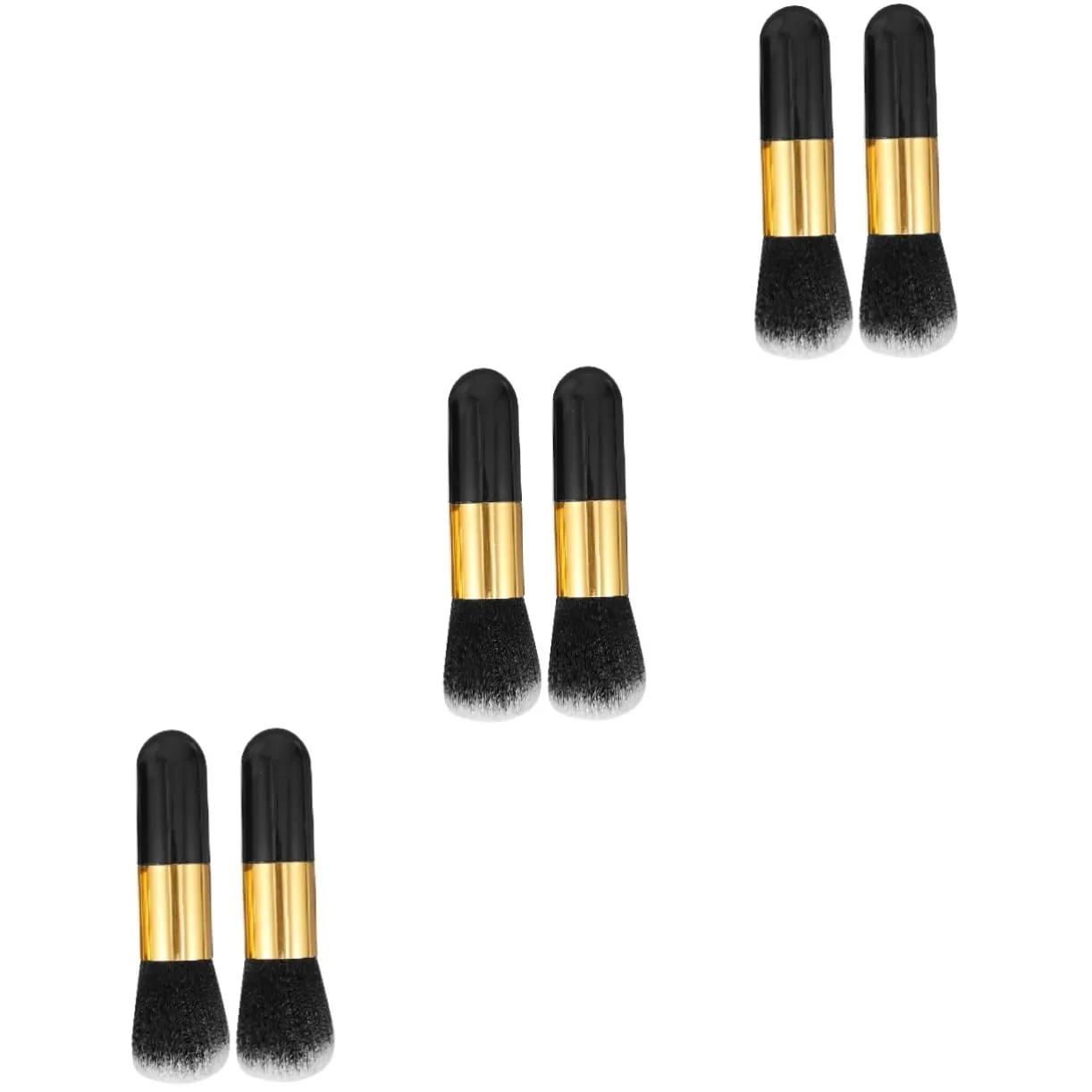 3sets Professional Makeup Brush Kit Blush Foundation Powder Eye Brush Synthetic Hair Comfortable for Face Eyes 2pcs*3