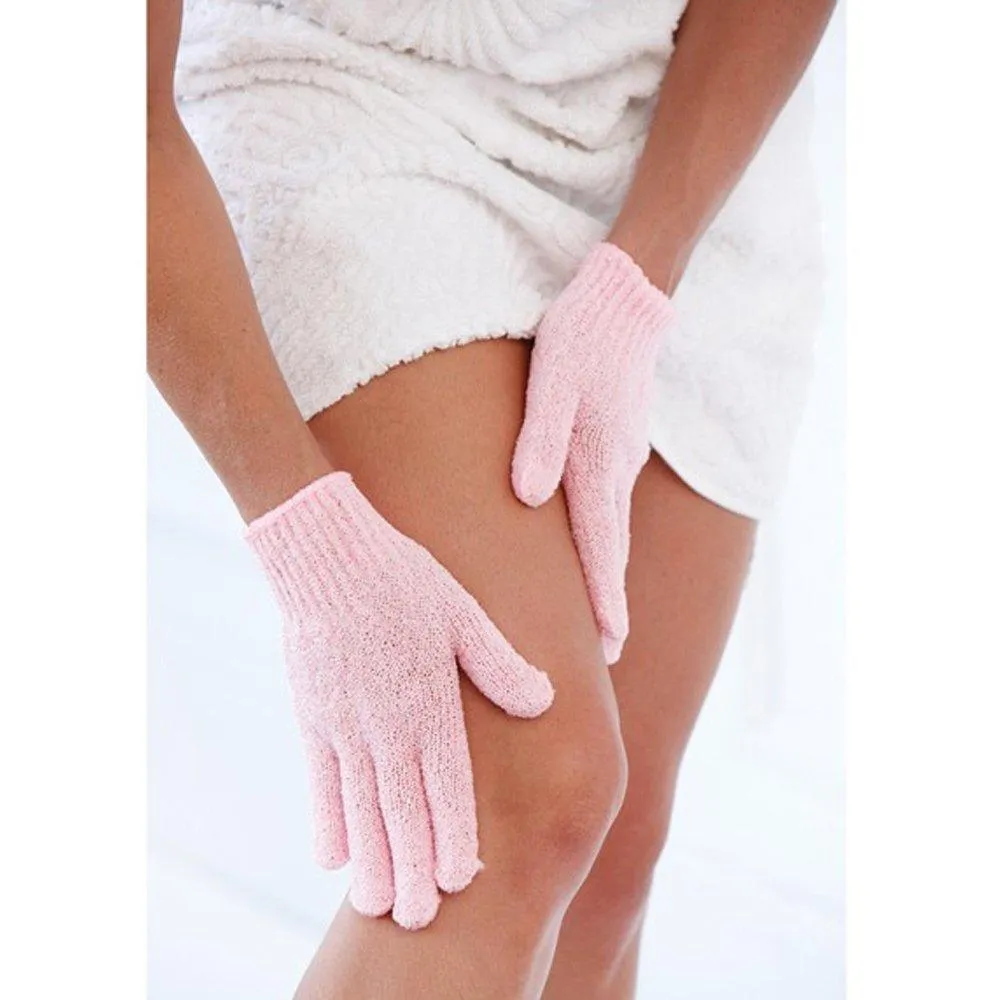 4-Pairs: Exfoliating Gloves - Premium Scrub Wash Mitt for Bath or Shower