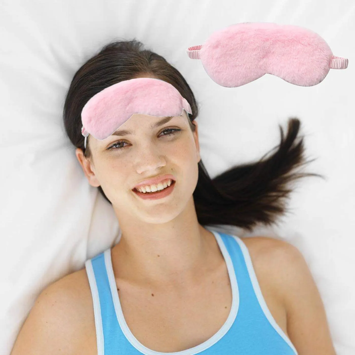 4 Pcs Plush Eye Mask Soft Fluffy Plush Eye Mask Sleep Mask Adjustable for Kids Adult Women