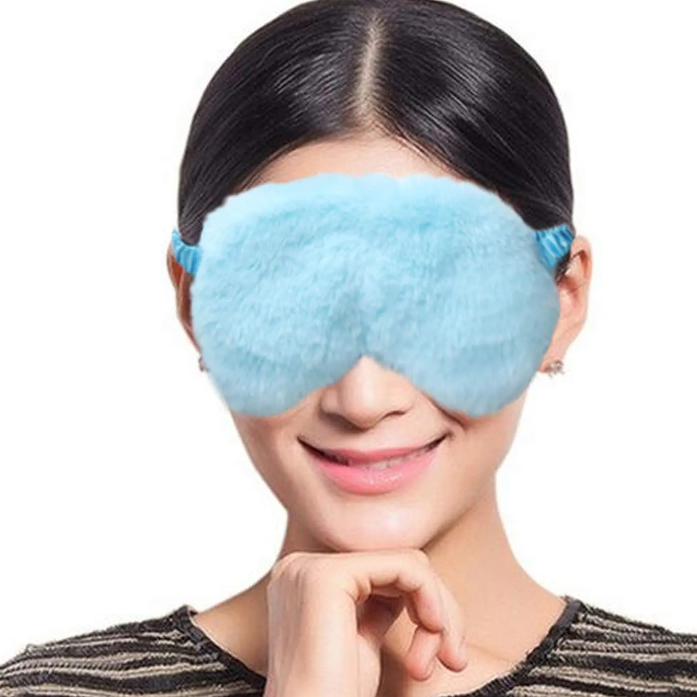 4 Pcs Plush Eye Mask Soft Fluffy Plush Eye Mask Sleep Mask Adjustable for Kids Adult Women