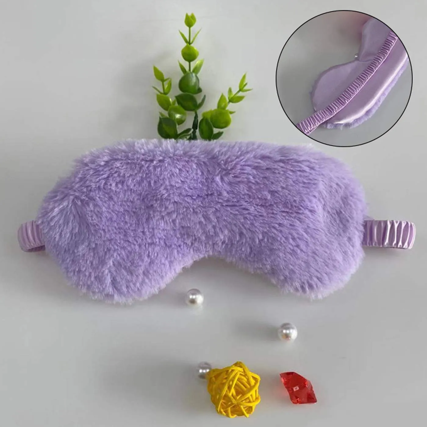 4 Pcs Plush Eye Mask Soft Fluffy Plush Eye Mask Sleep Mask Adjustable for Kids Adult Women