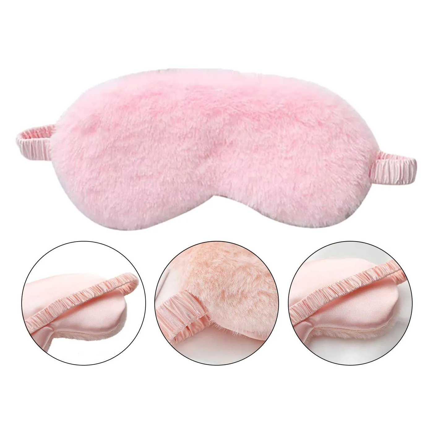 4 Pcs Plush Eye Mask Soft Fluffy Plush Eye Mask Sleep Mask Adjustable for Kids Adult Women