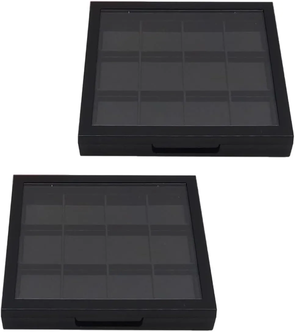 4pcs Refillable Blusher Container Multi-grid Makeup Storage Cases for Travel for Lipstick Eyeshadow Loose Powder Organization Convenient Cosmetics Display Box