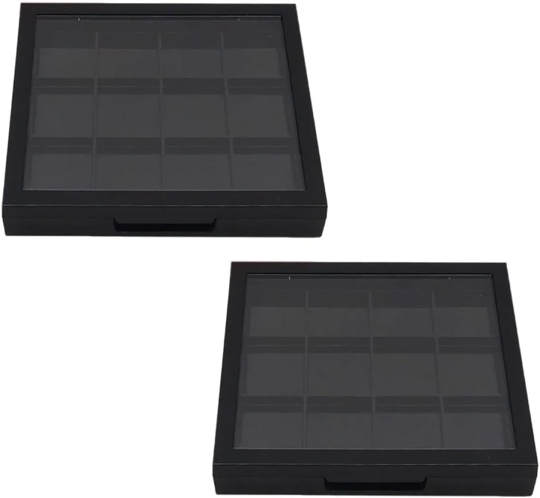 4pcs Refillable Blusher Container Multi-grid Makeup Storage Cases for Travel for Lipstick Eyeshadow Loose Powder Organization Convenient Cosmetics Display Box