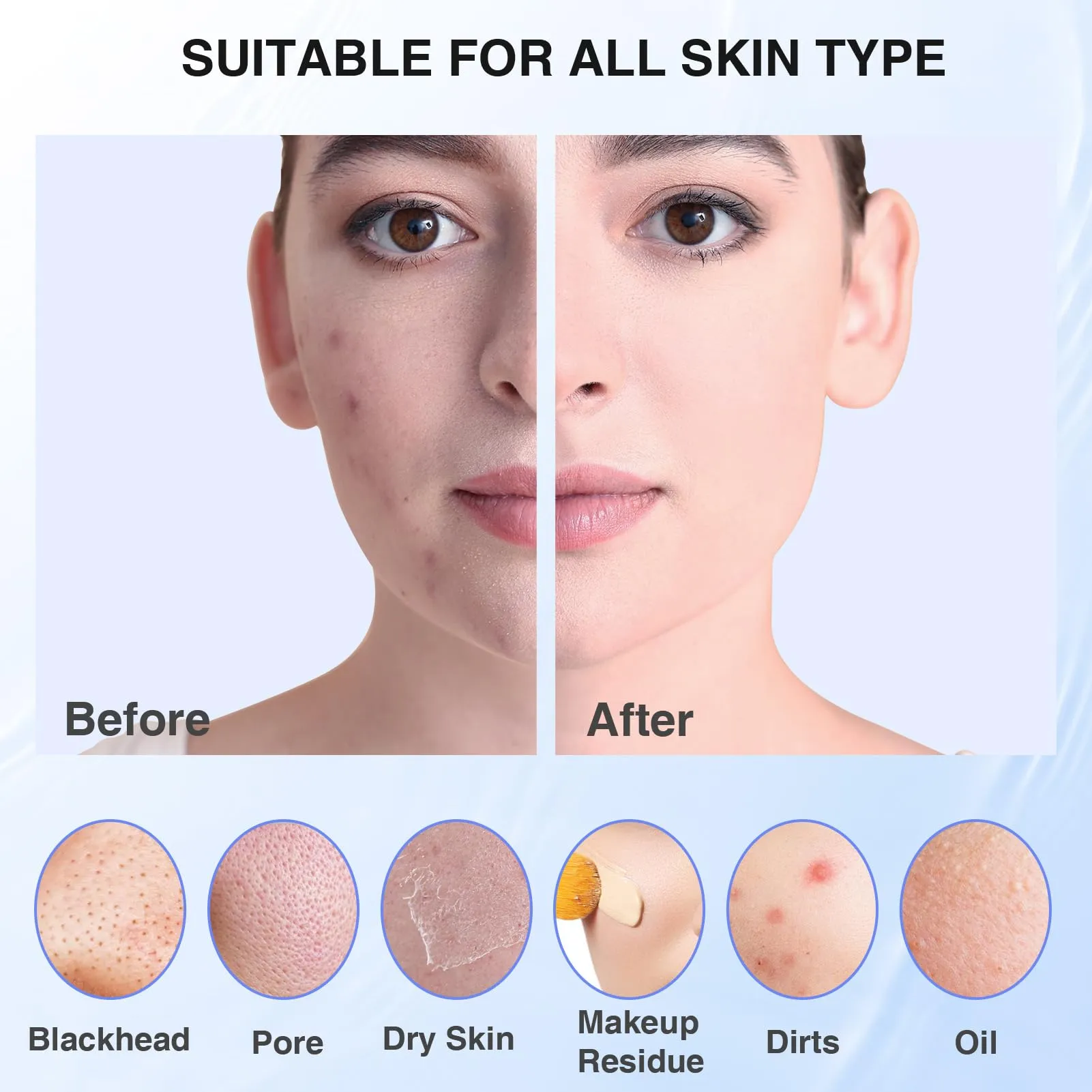 5 Modes Silicone Face Scrubber, Waterproof Face Scrubber Exfoliator for Men & Women Deep Cleansing, Exfoliating, Massage (Pink)