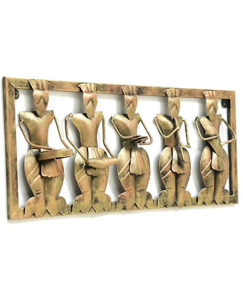 5 Musician Frame Iron Wall Décor | 29 x 2 x 10 inches