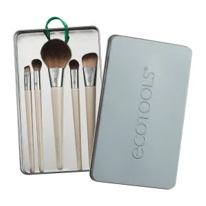 5 pcs Essential Makeup Brushes Set With Storage Tin - EcoTools