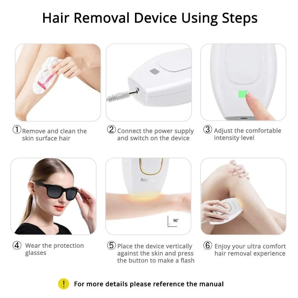 500000 Flashes Laser Hair Epilator Permanent Hair Removal IPL System Laser Depilator Light Pulses Whole Body Painless Hair Remover