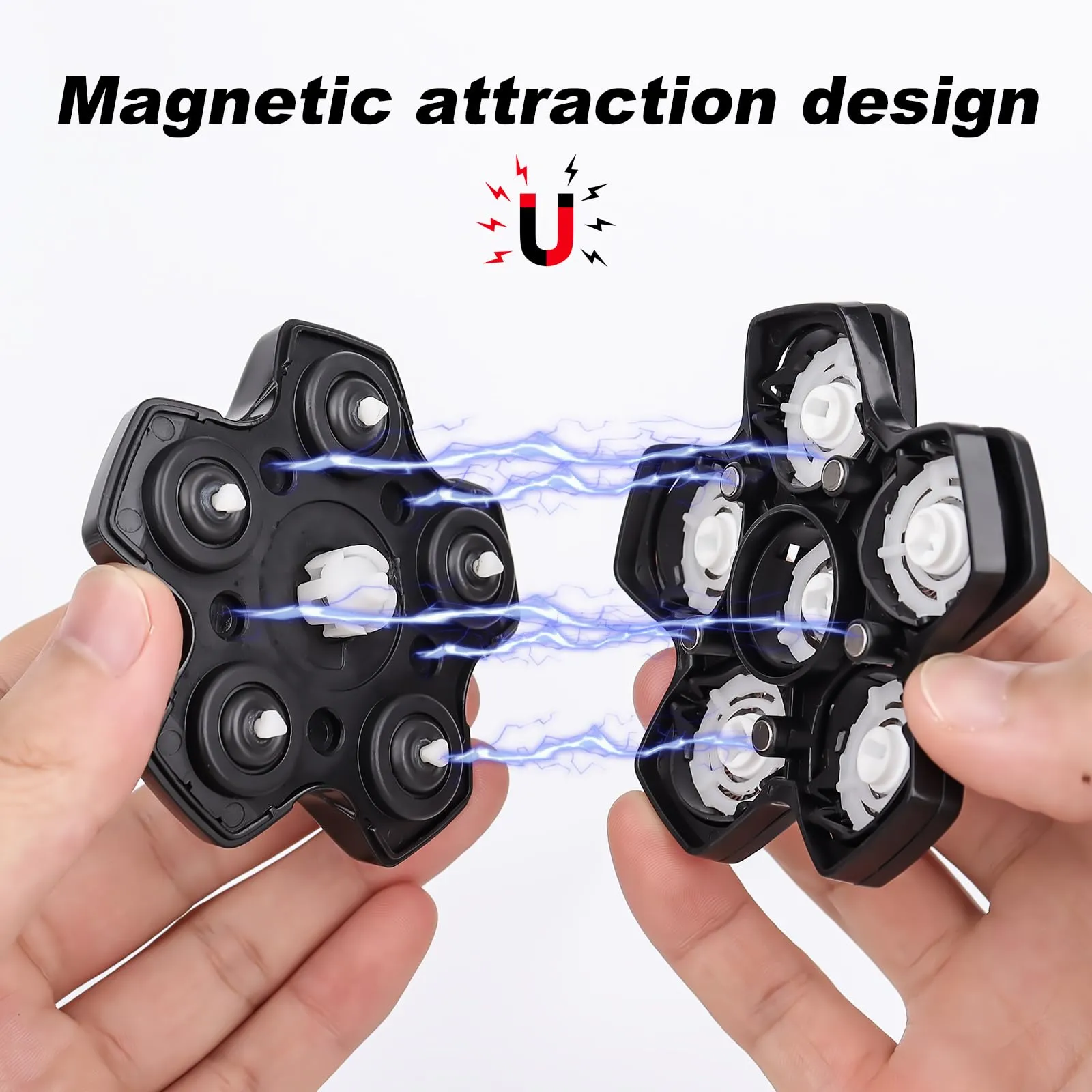 6 Blades Head Shaver Replacement Heads - Shaver Replacement Blades - Magnetic Shaver Replacement Heads for Head Shaver Universal Replacement Heads 2pcs