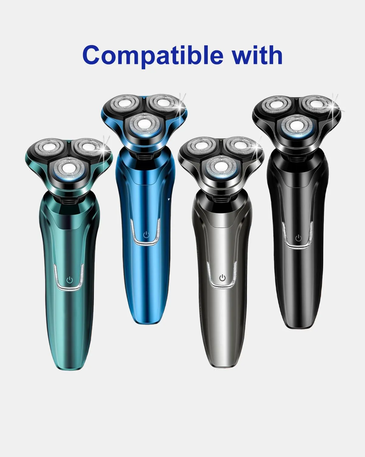 6 Pack Electric Razor Replacement Blades for Handsomeface Replacement Head Handsome Face Shaver, 2 Cleaning Brush