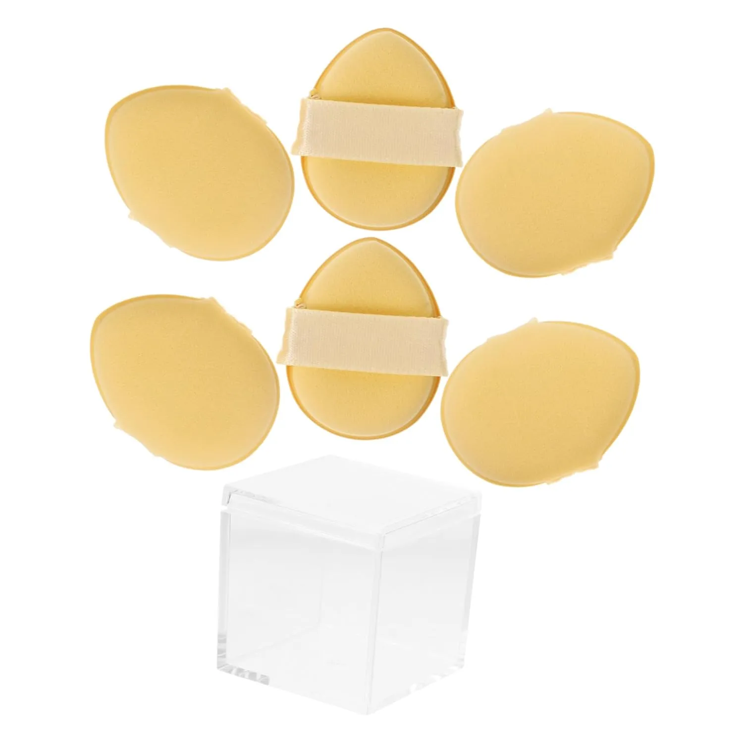 6pcs Makeup Sponges Soft Velour Face Puff for Loose Application Compact Portable Beauty Tool for -ups Gentle Skin for Travel Everyday Use