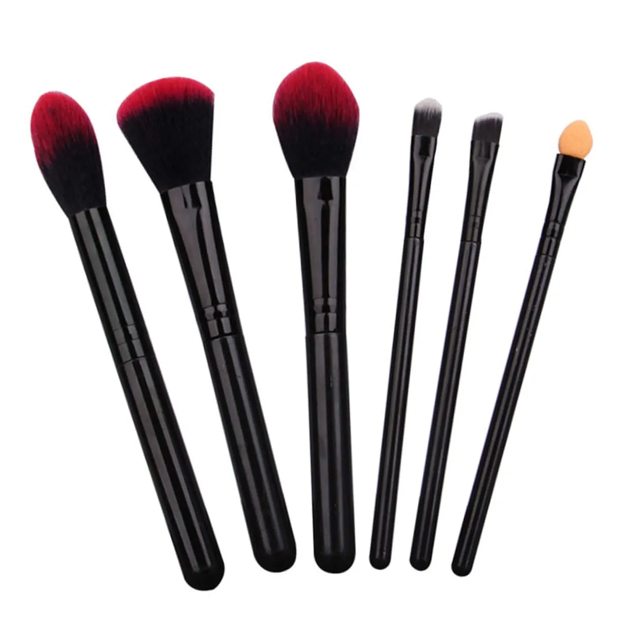 6pcs Portable Makeup Brush with Soft Bristles Professional Cosmetics Tool for Loose Powder Eye Shadow Blending for Travel Makeup Enthusiasts