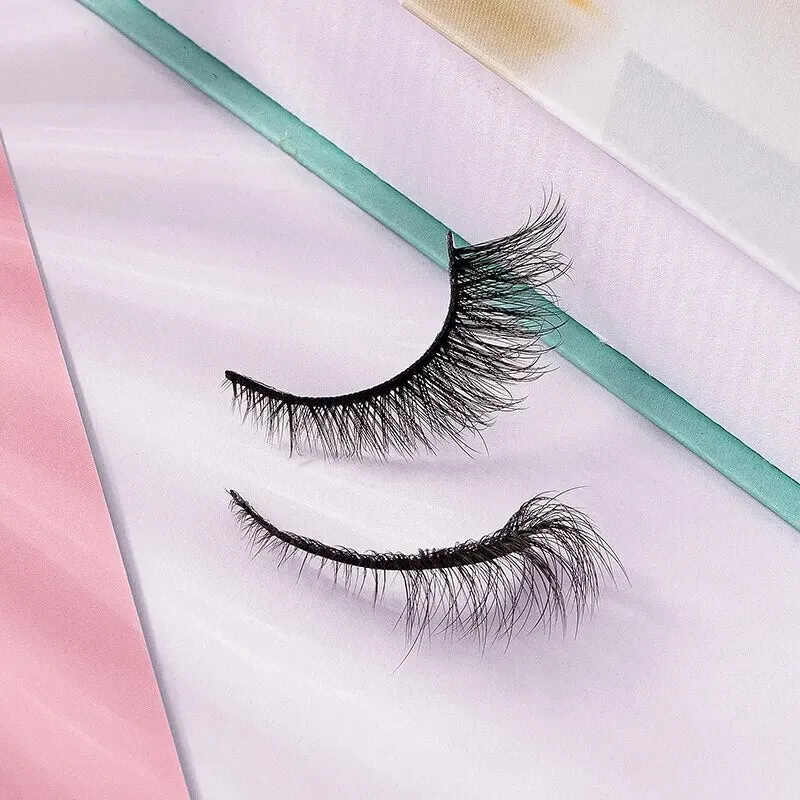 7 Pairs Pack 3D Wispy Cat Eye Fake Lashes Natural Look