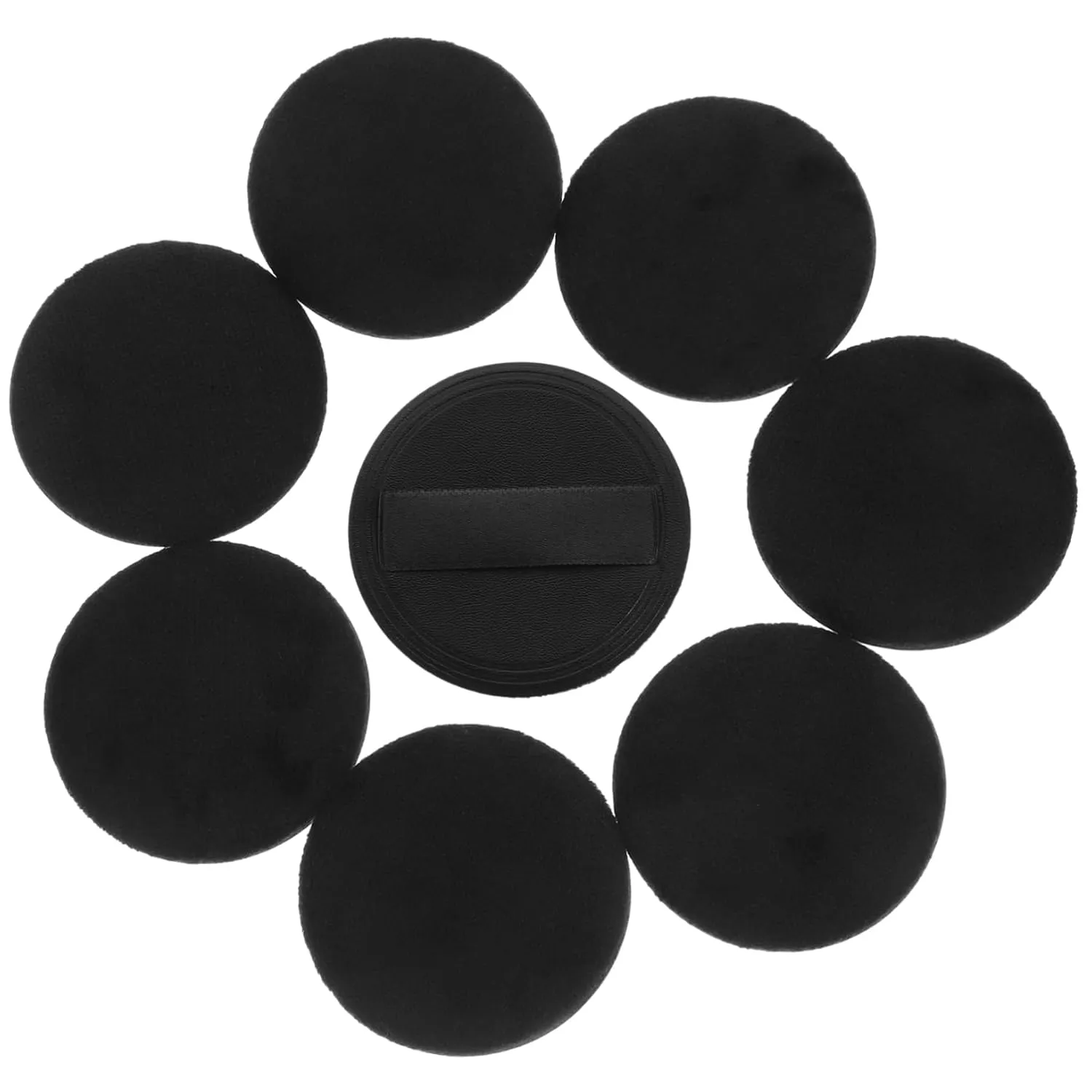 8pcs Ultra-thin Makeup Foundation Puff Durable Easy to Clean Powder Sponge Portable Velour Go Touch-ups for Loose Powder Application Soft Texture