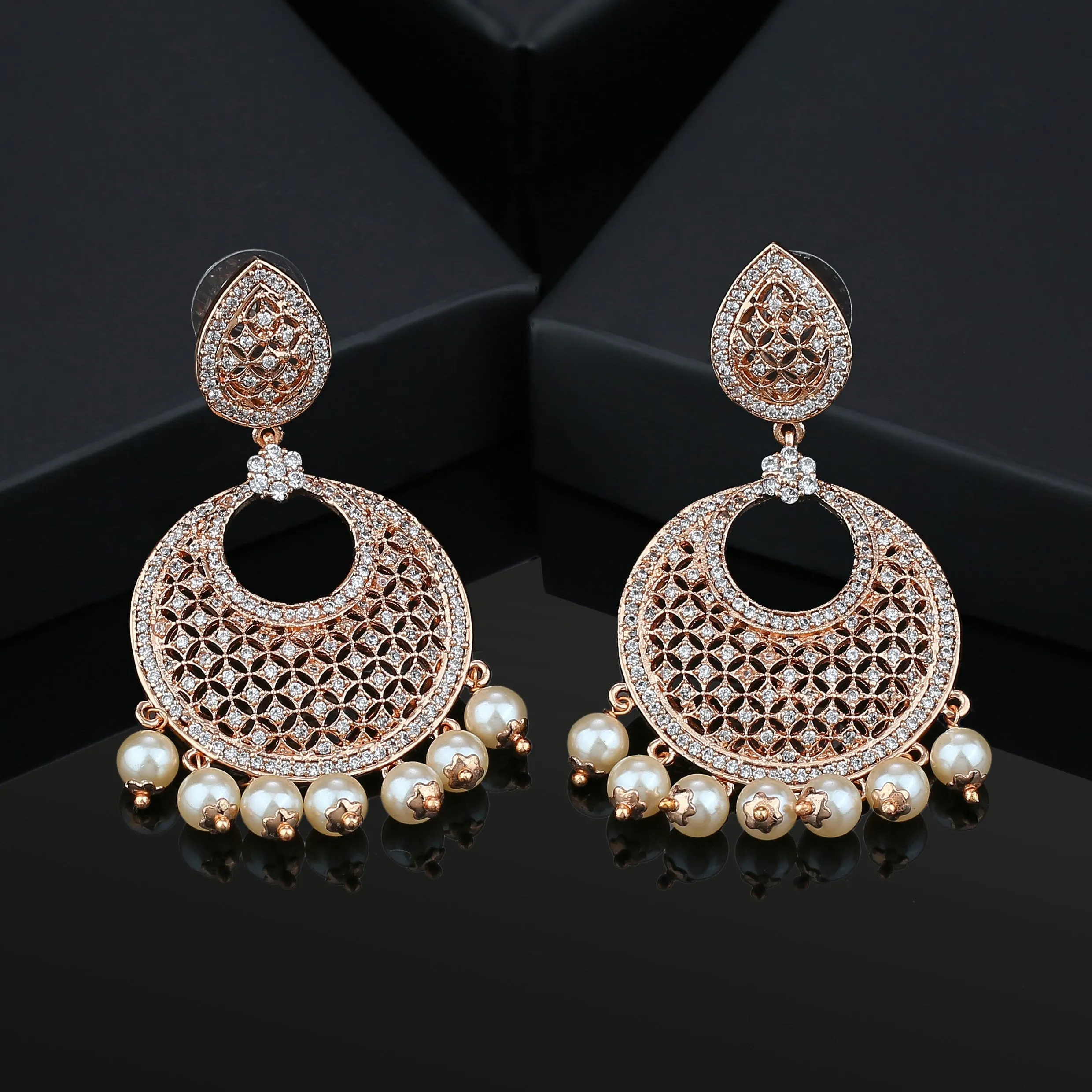 Ad Stones Traditional Long Earrings
