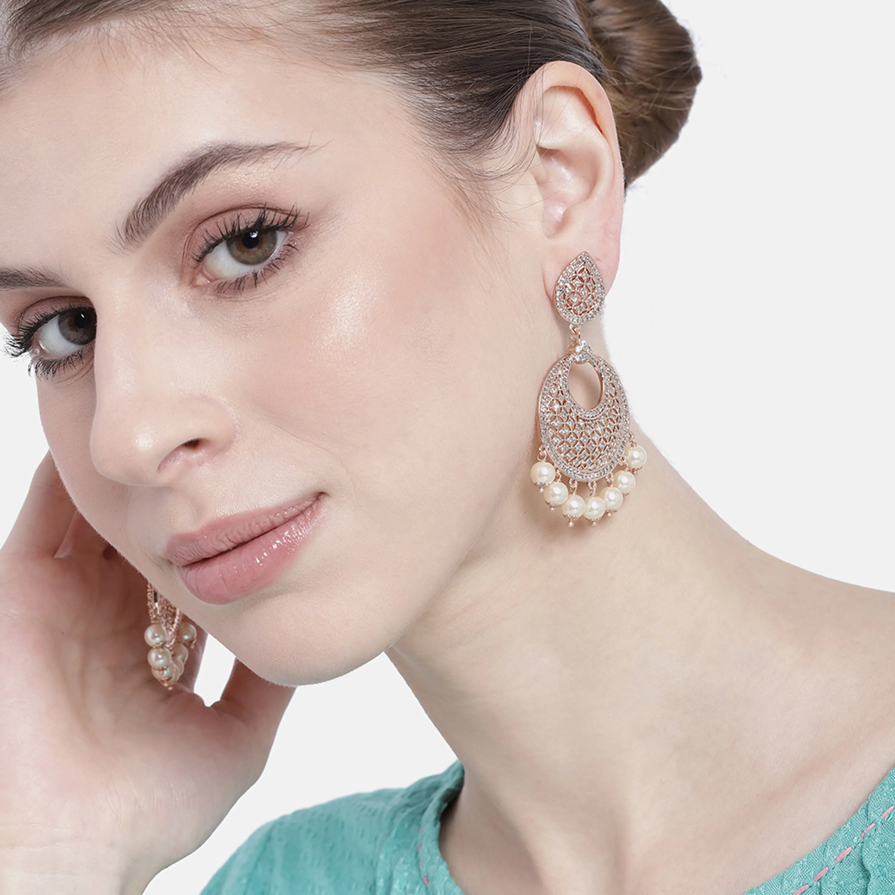 Ad Stones Traditional Long Earrings