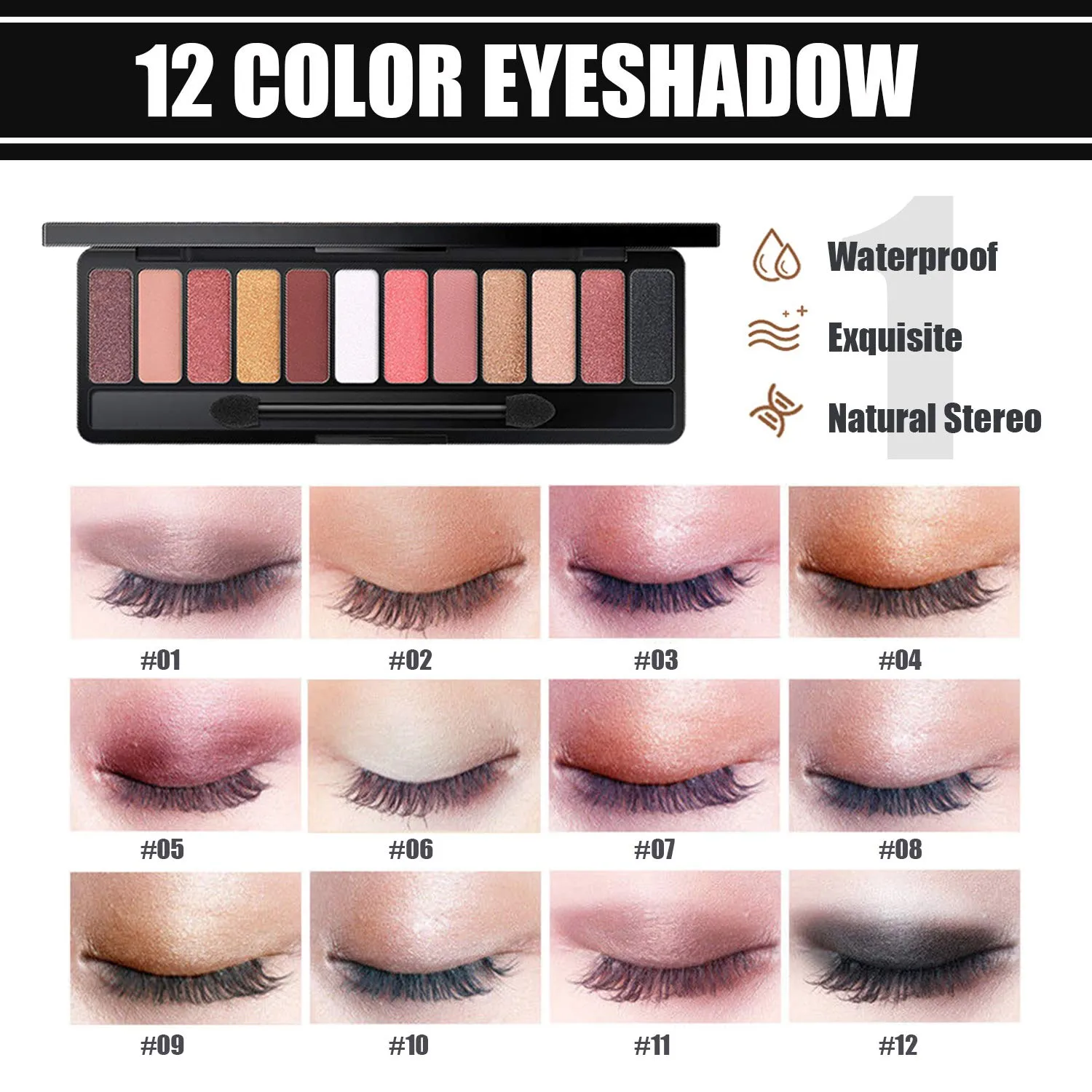 All in One Makeup Kit, 12 Colors Eyeshadow Palette, 5PCS Brush Set, Eyebrow Pencil, Eyeliner & Mascara, Contour Foundation Stick, Makeup Primer and Liquid Highlighter With Cosmetic Bag Makeup Set