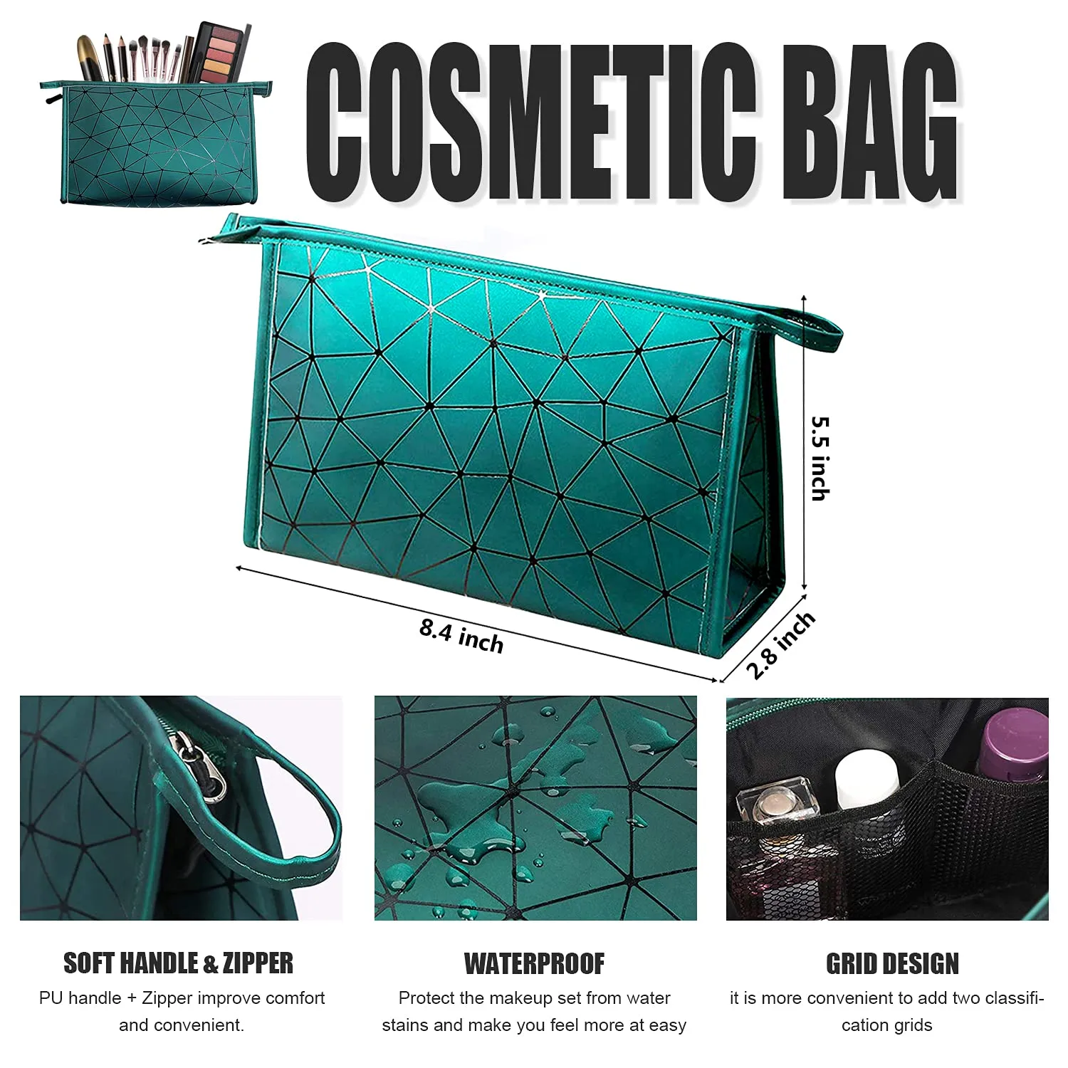 All in One Makeup Kit, Includes 12 Colors Naked Eyeshadow Palette, 5 Pcs Makeup Brush Set, Eyebrow Pencil, 2 Color Eyeliner Pencils, Lash Mascara & Cosmetic Bag, Makeup Set for Women & Teens