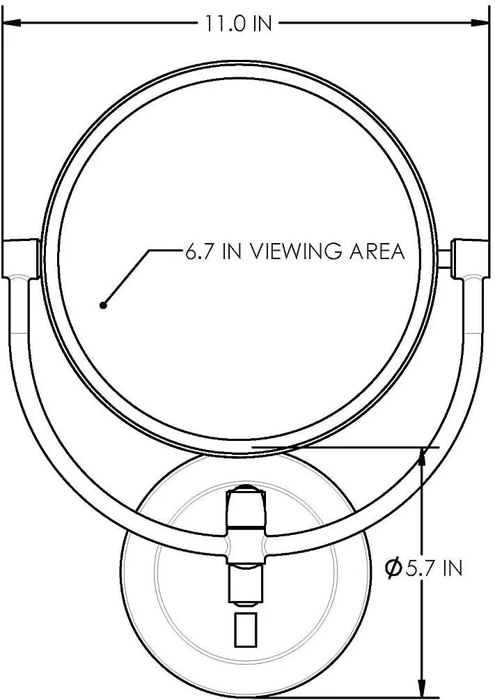 Aptations Kimball & Young 3,500k/5,500k Hardwire LED 5x/1x Makeup Mirror, Polished Chrome