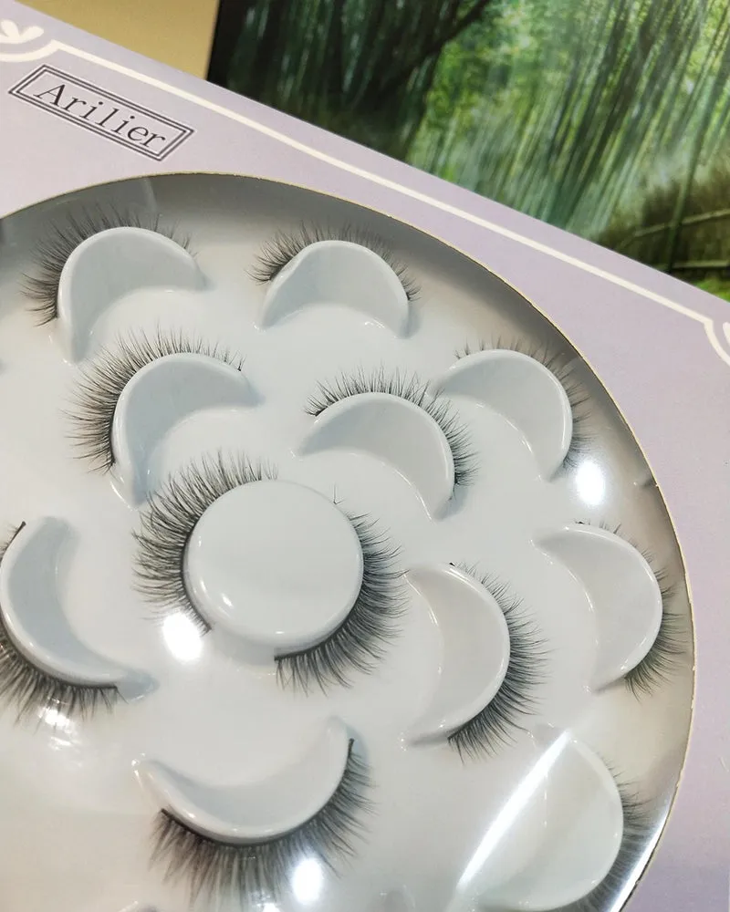 Arilier false eyelashes, 8 pairs, make-up thick false eyelashes soft and reusable eyelashes