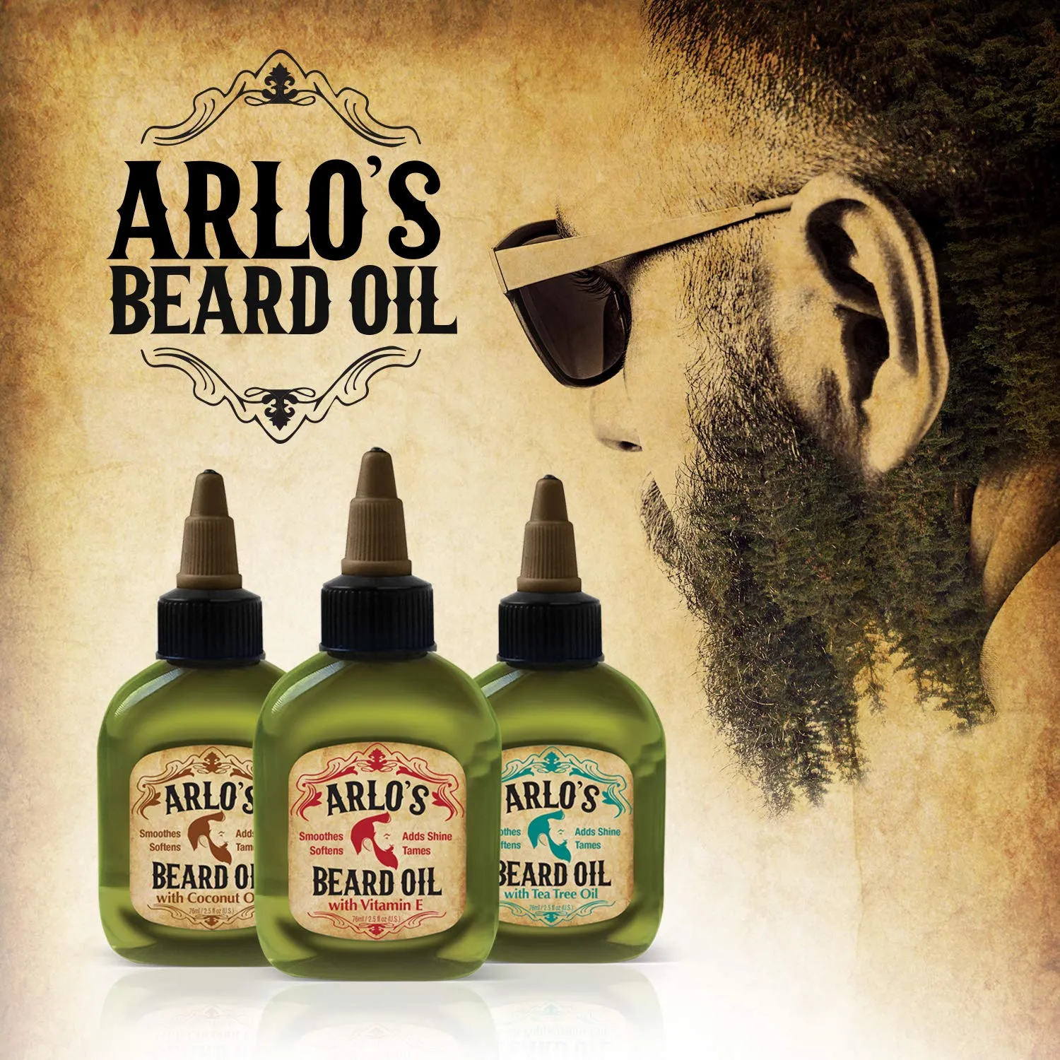 Arlo's Beard Oil with Coconut Oil 2.5 ounce (Pack of 2)