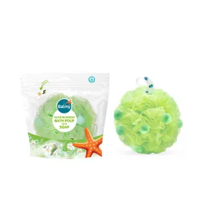 Bath Pouf with Soap Pieces Olive Blossom