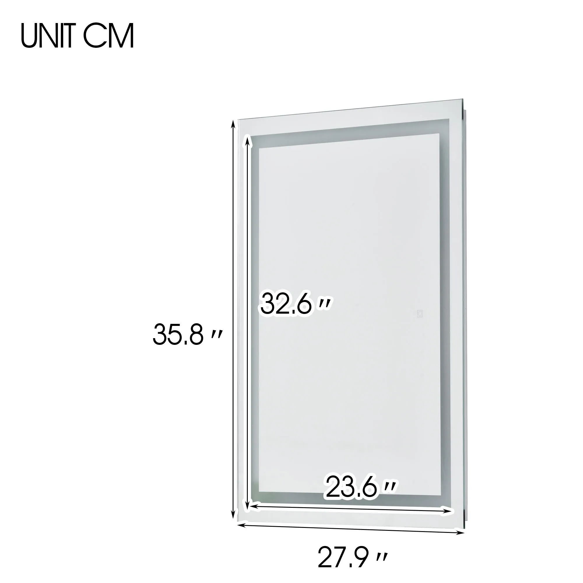 Bathroom Vanity Led Lighted Mirror (Horizontal/Vertical) 36*28In