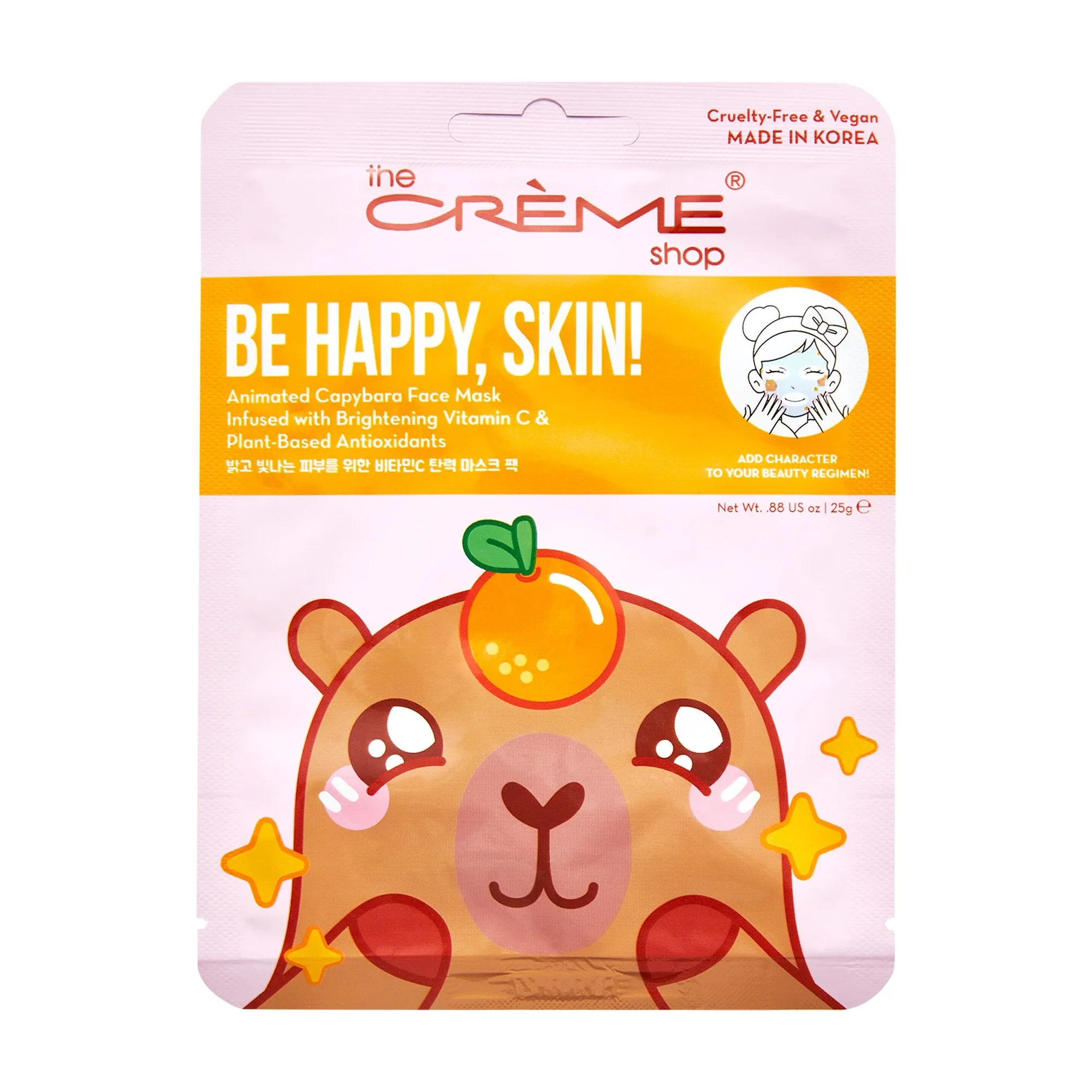 Be Happy, Skin! Animated Capybara Face Mask