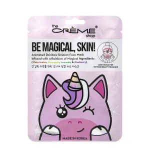 Be Magical, Skin! Animated Rainbow Unicorn Face Mask - Rainbow of Magical Ingredients
