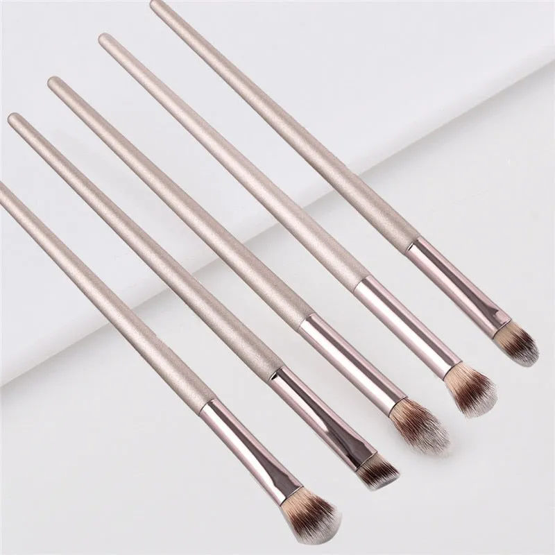 Beauty 4 to 10pieces Champagne makeup brushes set