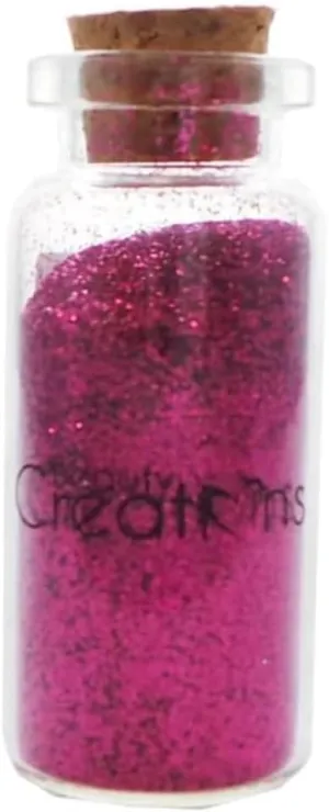 Beauty Creations Loose Glitter Powder Magenta 1.12 oz ~ Vibrant Shimmering Fuchsia for Face, Body, and Nails