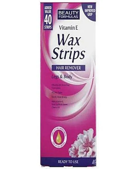 Beauty Formulas Hair Removal Wax Strips Legs And Body 40 Strips