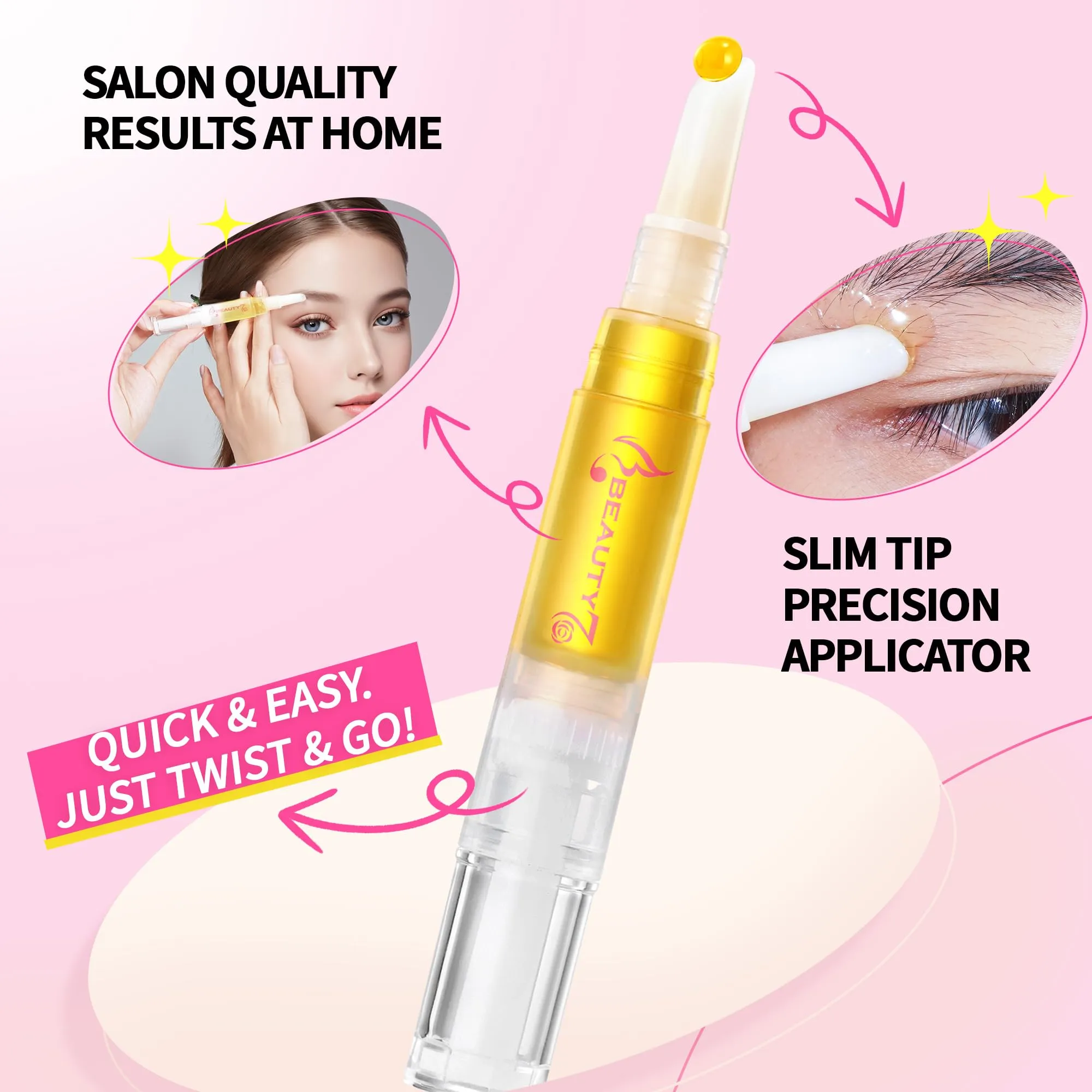 Beauty7 Wax Pen with Strips for Hair Removal Wax Removal of Eyebrows Face Facial Hair Removal Set with Wax Pen, Strips, Cleansing Oil after Waxing