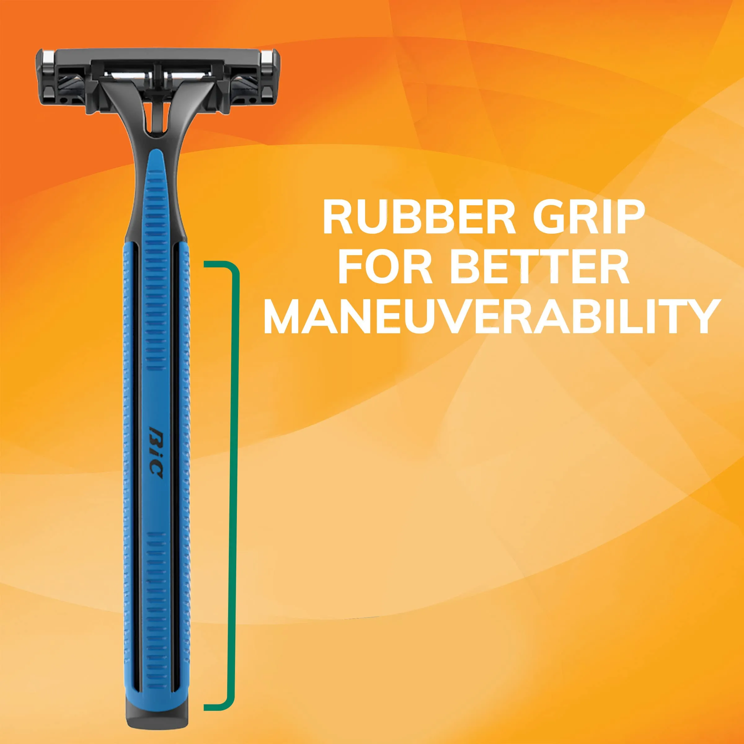 BIC Sensitive 2 Disposable Razors for Men With 2 Blades for Sensitive Skin, 18 Count Value Pack of Shaving Razors