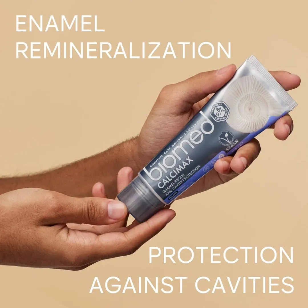 Biomed Calcimax 97% Natural Toothpaste | Enamel Repair & Cavity Protection | Vegan, SLES Free 100g 100 g (Pack of 1)