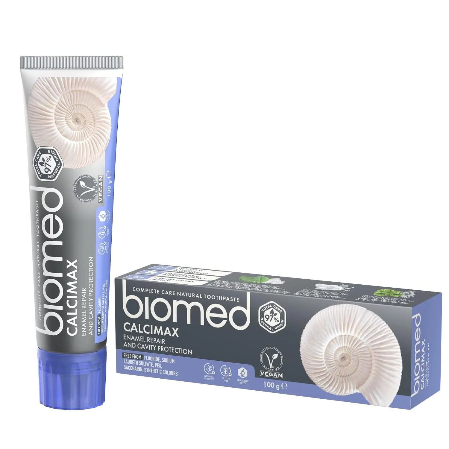 Biomed Calcimax 97% Natural Toothpaste | Enamel Repair & Cavity Protection | Vegan, SLES Free 100g 100 g (Pack of 1)