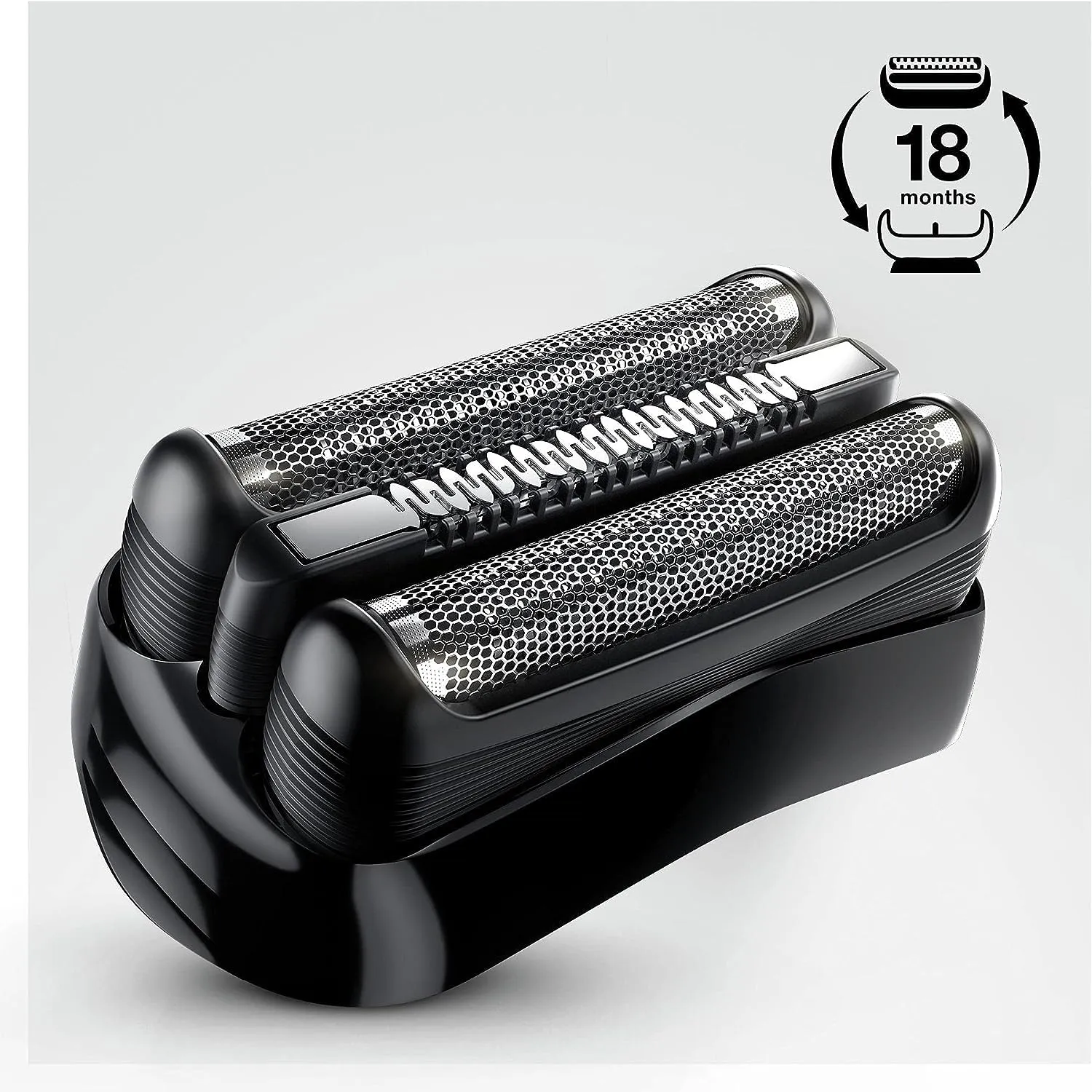 Braun 21B Series 2 Electric Shaver Replacement Foil and Cassette Cartridge - Black
