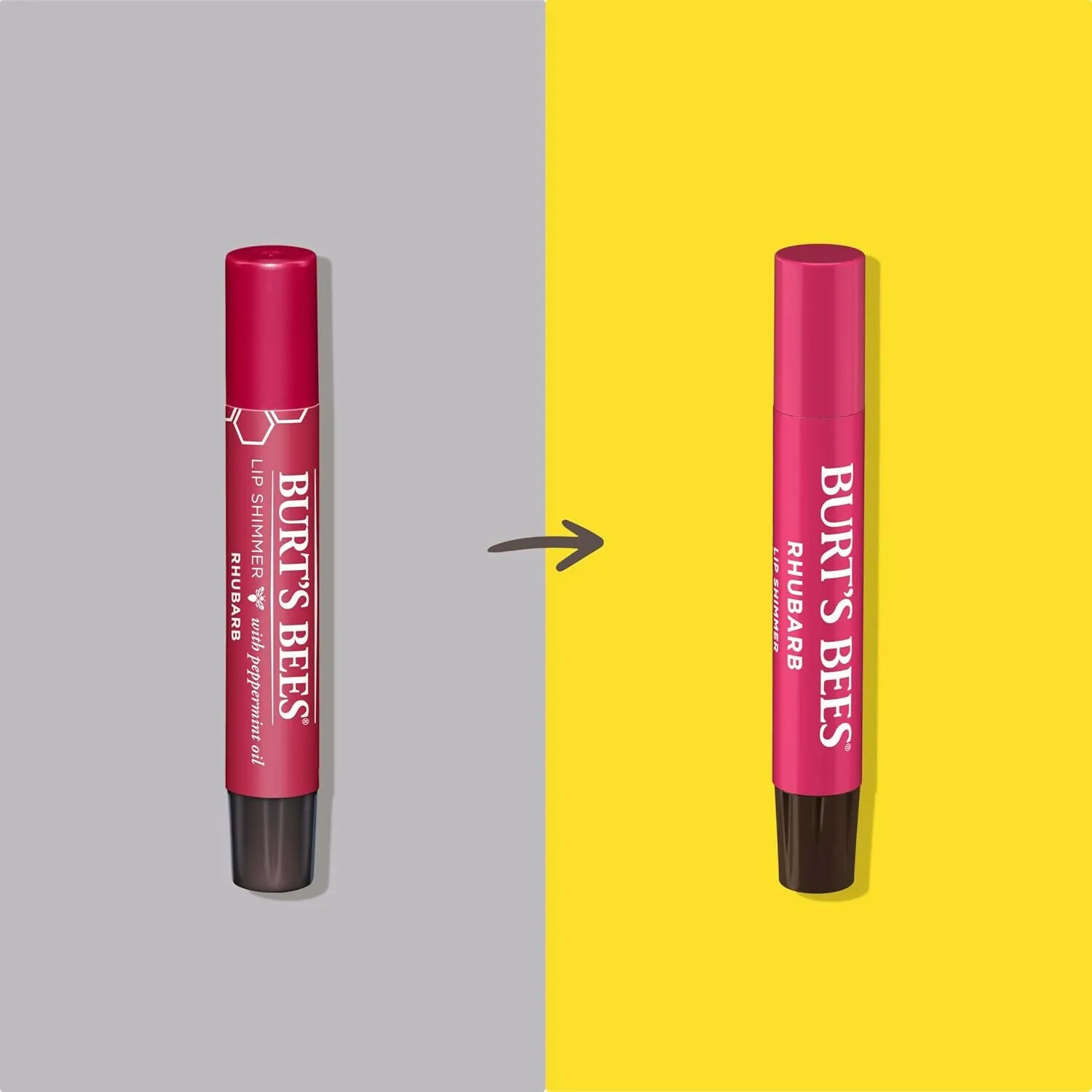 Burt's Bees Lip Shimmer for Women - Rhubarb