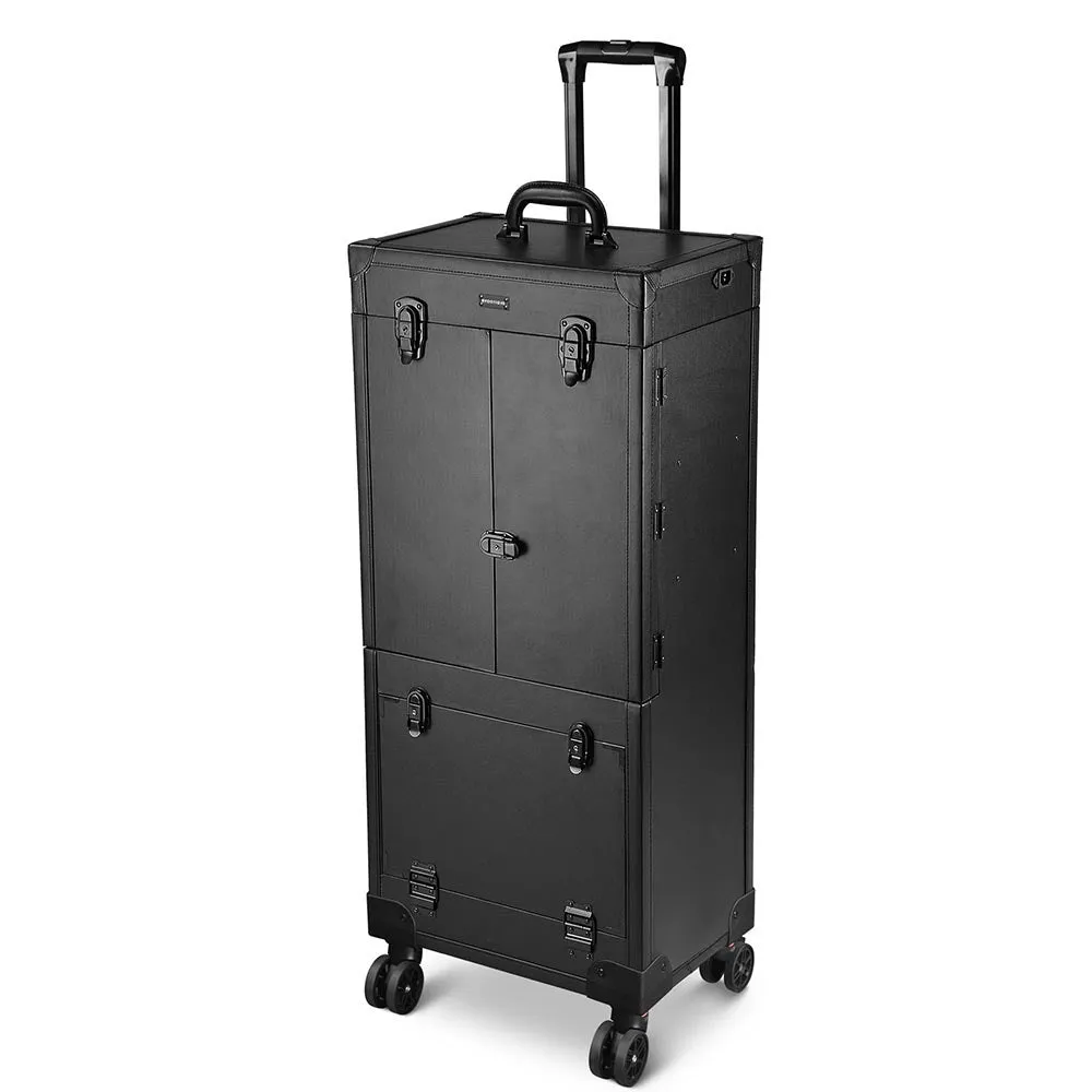 Byootique Large Makeup Case Trolley with Mirror & Lights – Portable, Safe & Durable