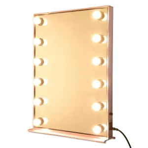 Byootique Urstudio 34x24" Hollywood Vanity Light Mirror Tabletop Wall Mount