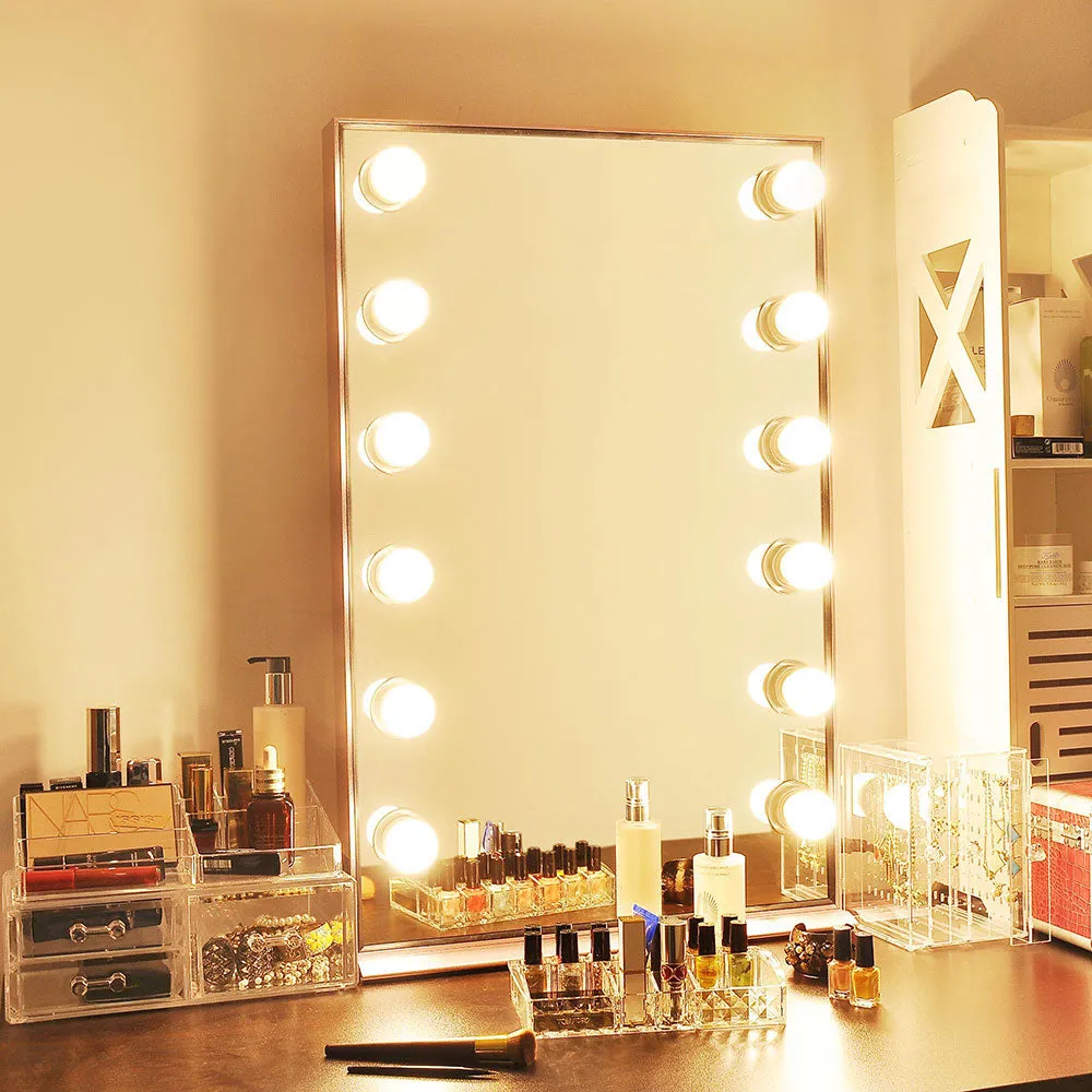 Byootique Urstudio 34x24" Hollywood Vanity Light Mirror Tabletop Wall Mount
