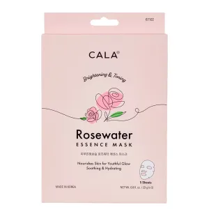 Cala Essence Facial Masks: Rosewater (5 Pks)
