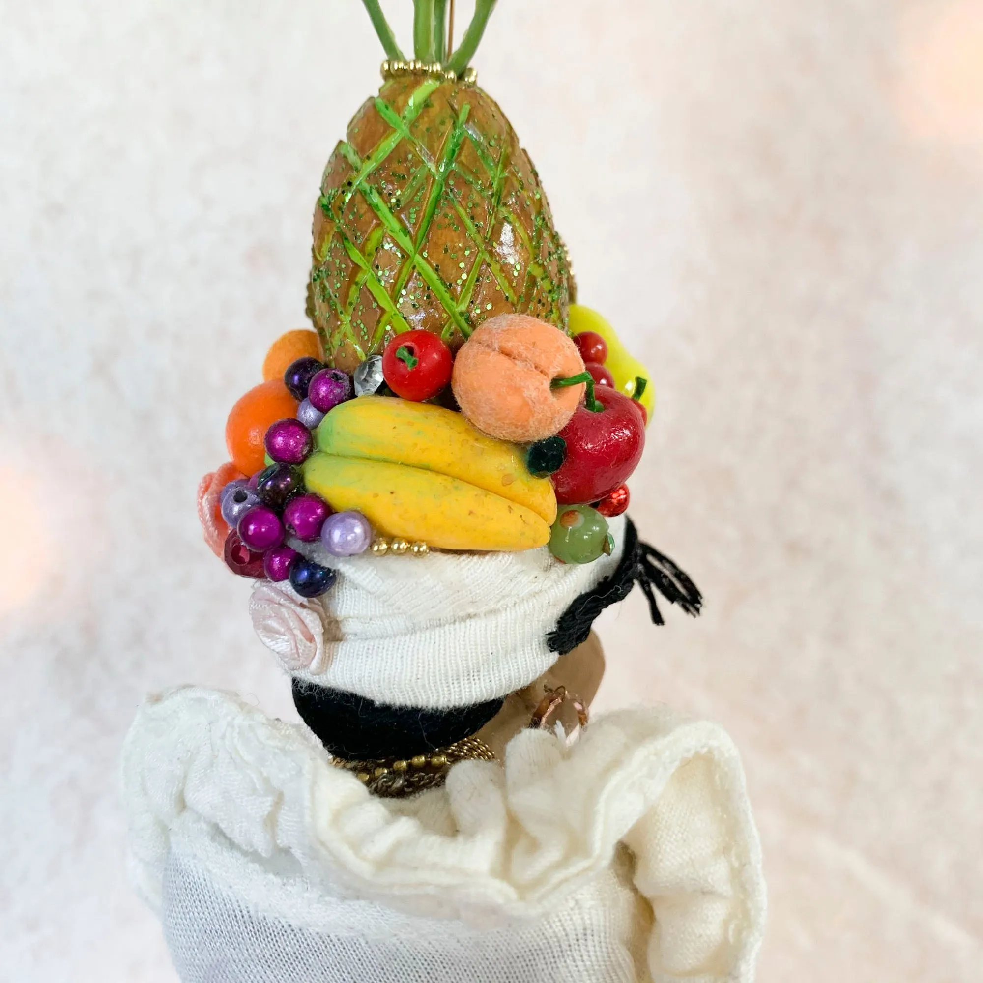 Christmas Sweetie hanging ornament - Indoor Christmas tree decorations - Carmen Miranda Brazilian samba singer, dancer, Broadway actress