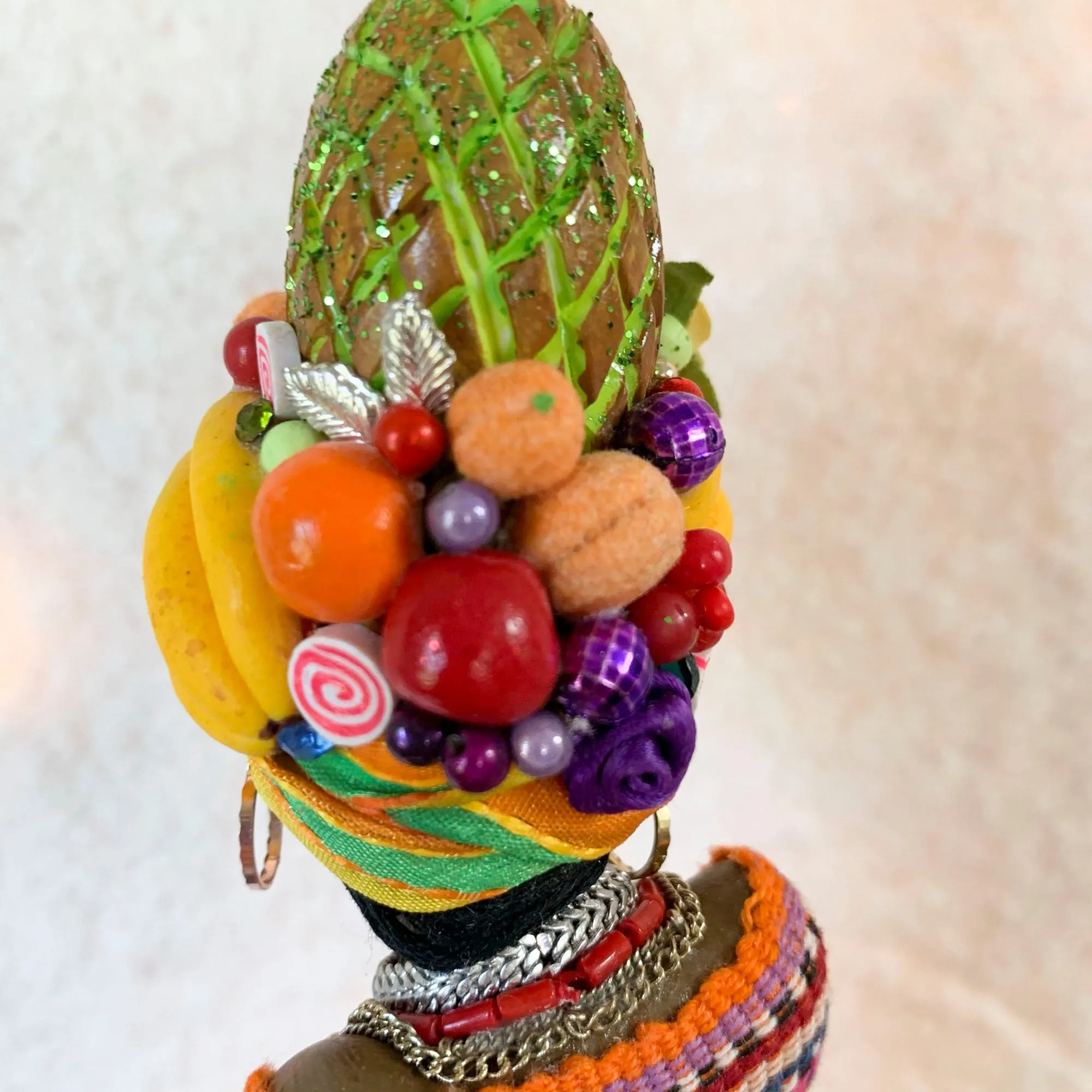 Christmas Sweetie hanging ornament - Indoor Christmas tree decorations - Carmen Miranda Brazilian samba singer, dancer, Broadway actress